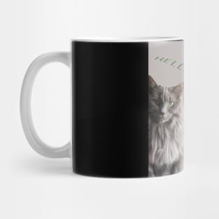 Gray cat with green eyes Mug